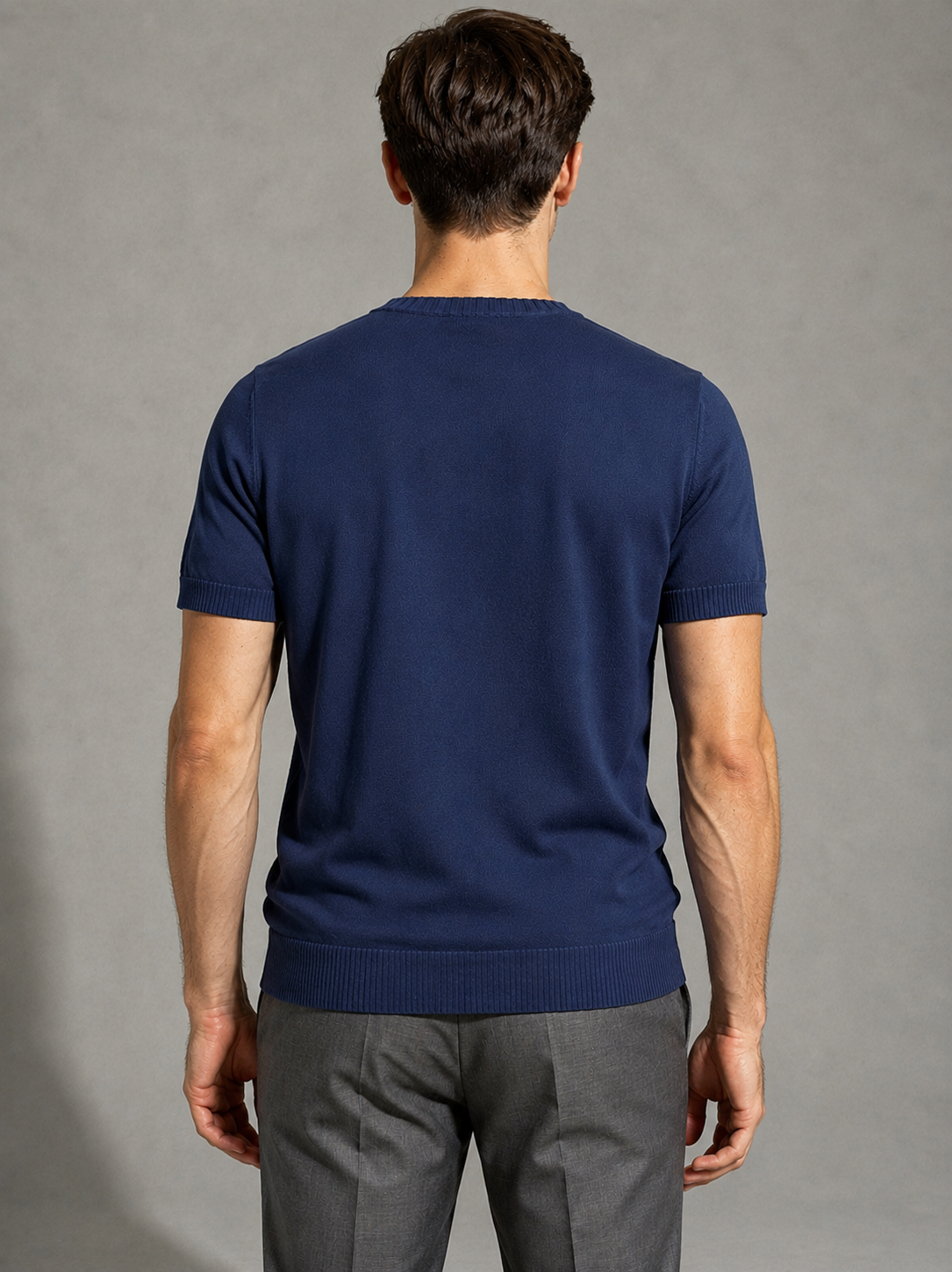 Cortina Fine Knit T-Shirt Navy