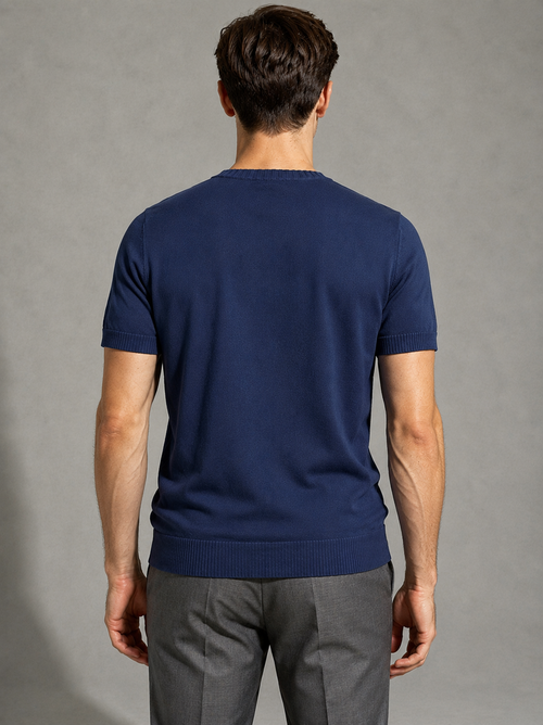 Cortina Fine Knit T-Shirt Navy