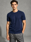 Cortina Fine Knit T-Shirt Navy