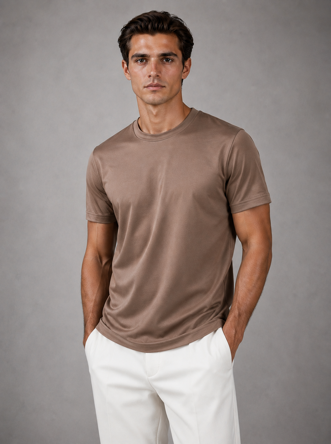 Signature Glossy T-Shirt Brown