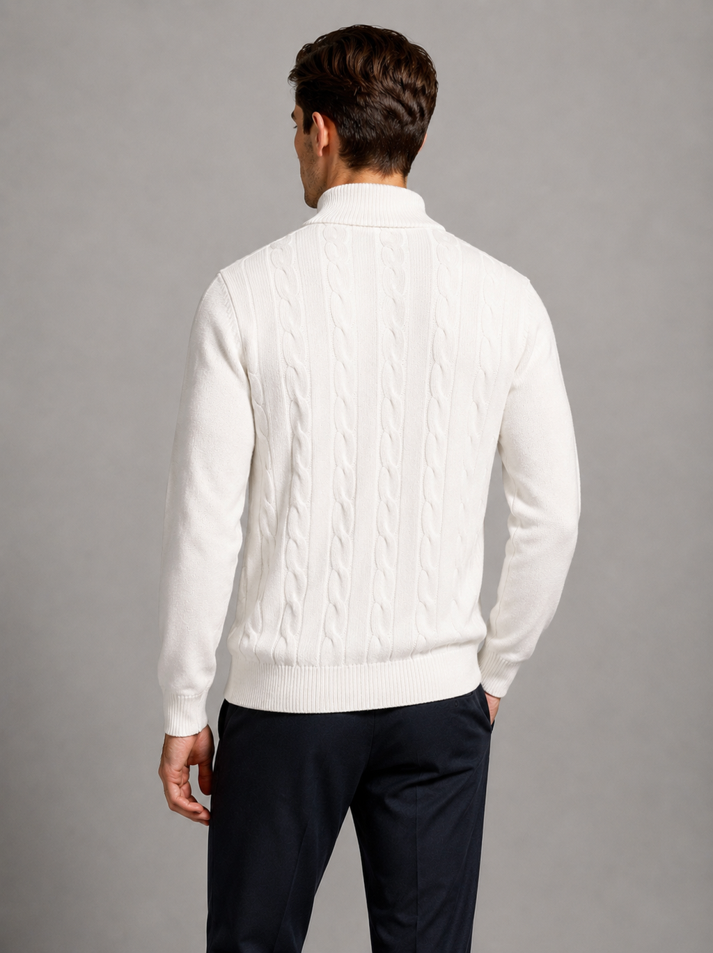 Double Way Zip Knit Cardigan